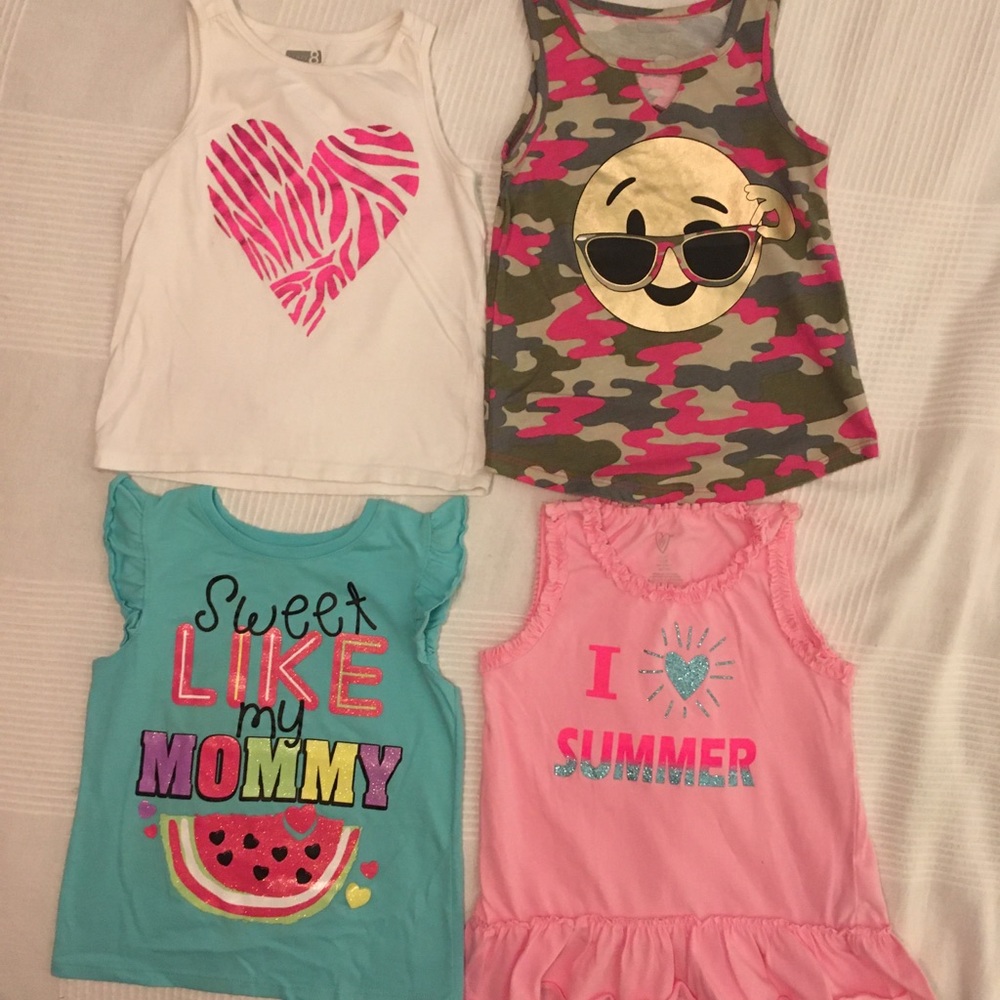Lot of four summer tanks, various brands